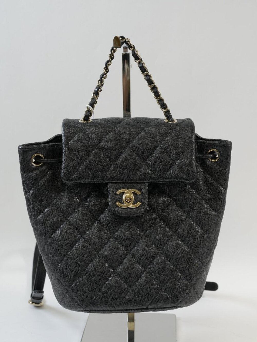 Chanel Urban Spirit Backpack Quilted Caviar Mini Black